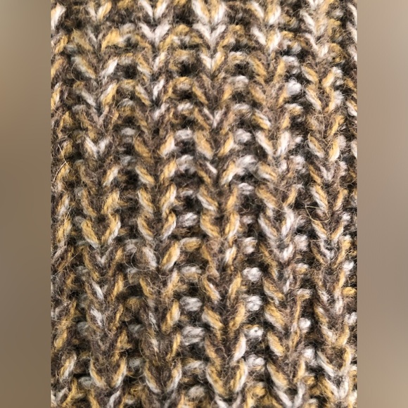 360 Sweater Logan Cardigan Wool Alpaca Mocha Brown Olive Chunky Knit S - Picture 6 of 6